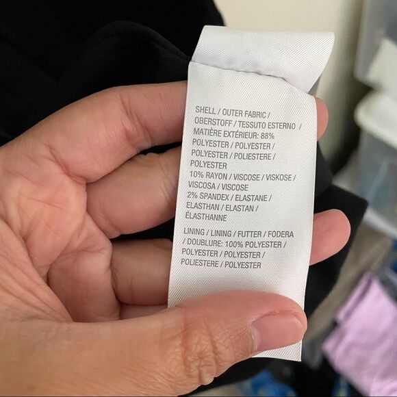 H by HALSTON‎ Women's Snap Front Coat Knee Length Notch Collar Black sz US 4 - Picture 6 of 9